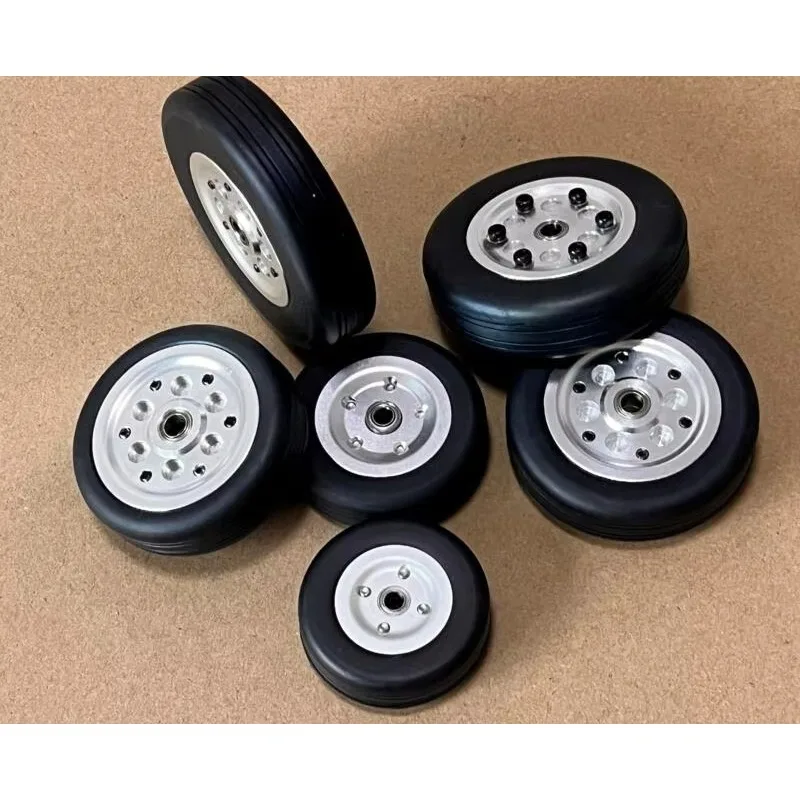 Model Aircraft Hollow Rubber Front Wheel 40/45/50/55/60/65 Mm RC Aircraft Landing Gear with Bearings DIY Accessories - view 4