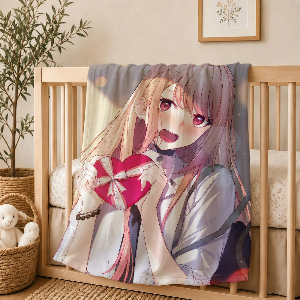 Anime M-Marin Kitagawa Blanket For Soft Warm Knee For Bedroom Living Room Bed Sofa Camping Picnic Office Gift