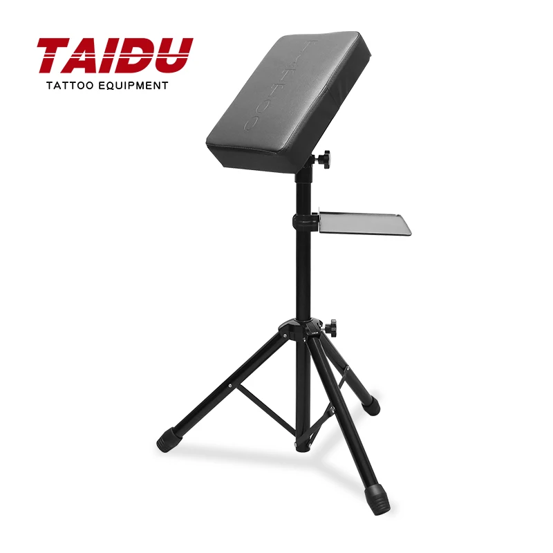 TAIDU Tattoo Workstation Armrest Foldable Steel Frame Tattoo Armrest Leather Facing Pad Stand For Tattoo ST 2