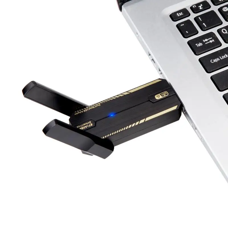 1Pcs Dongle Wifi Network Card Wireless WiFi 6 AX600 Bluetooth5.4 Adapter Dual Band 2.4/5Ghz USB Receiver For PC Laptop Win 10/11