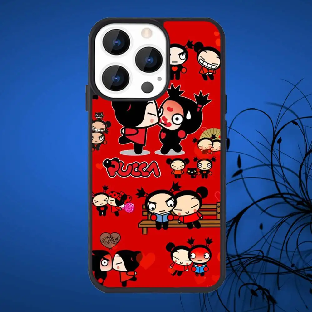 حافظة هاتف كارتون P-Pucca لهاتف آيفون 17,16,15,14,13,12,11,Plus,Pro,Max Mini Magsafe شحن لاسلكي مغناطيسي #5