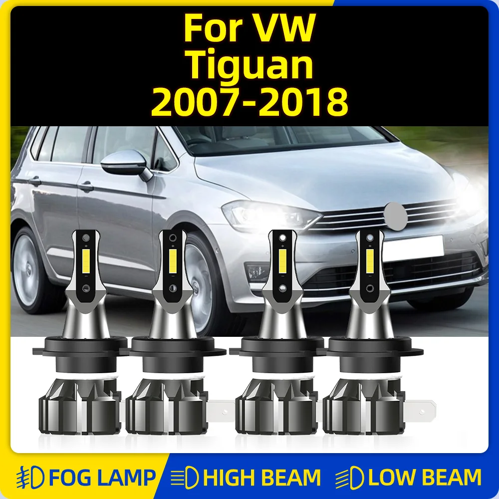 

40000LM H7 LED Headlight Bulbs Canbus 240W High Low Beam Car Lights 12V 6000K For VW Tiguan 2007-2013 2014 2015 2016 2017 2018