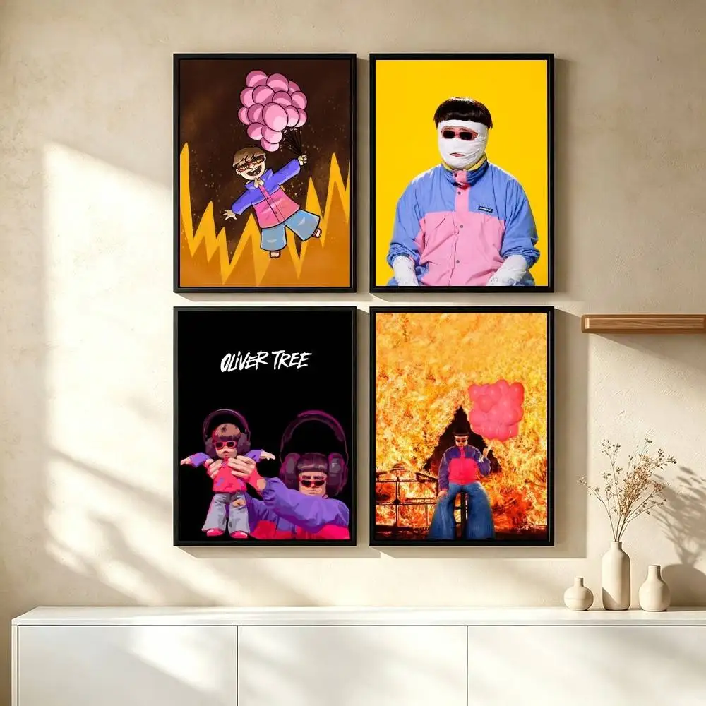 O-Oliver tree Alternative Pop Poster Waterproof Wall Art Sticker For Bar Living Room Vintage Decor High Quality Print Gift