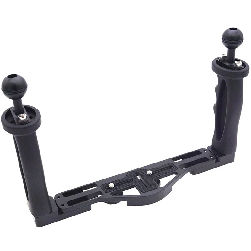 

A New Dual Handheld Stabilizer Diving Underwater Camera Housings Tray/Grip Waterproof With Double Handle For Dome Port Waterpro