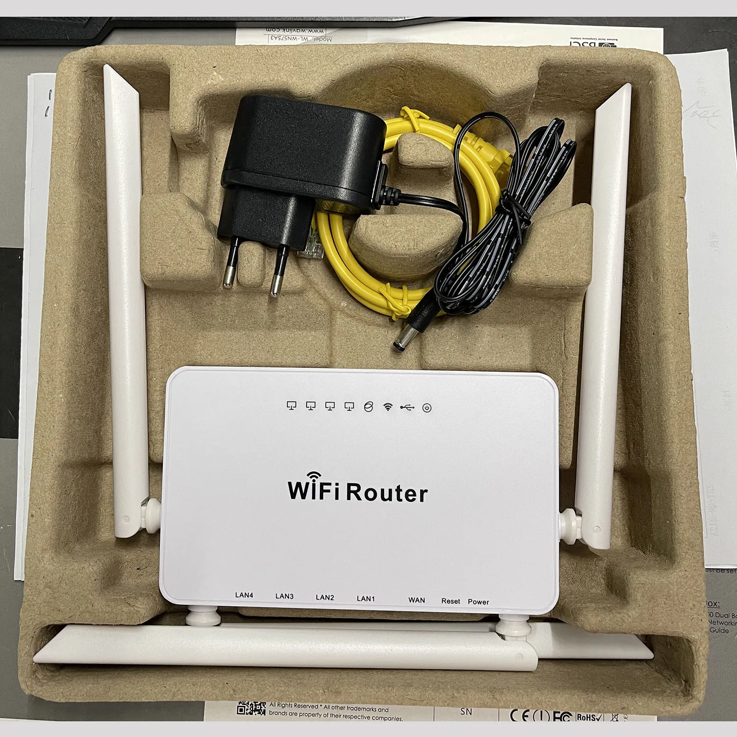 ZBT Omni II Roteador WiFi Sem Fio, Modem 4G, 4 Antenas Externas, USB 2.0, Ponto de Acesso, WE1626, 300Mbps, 4 LAN