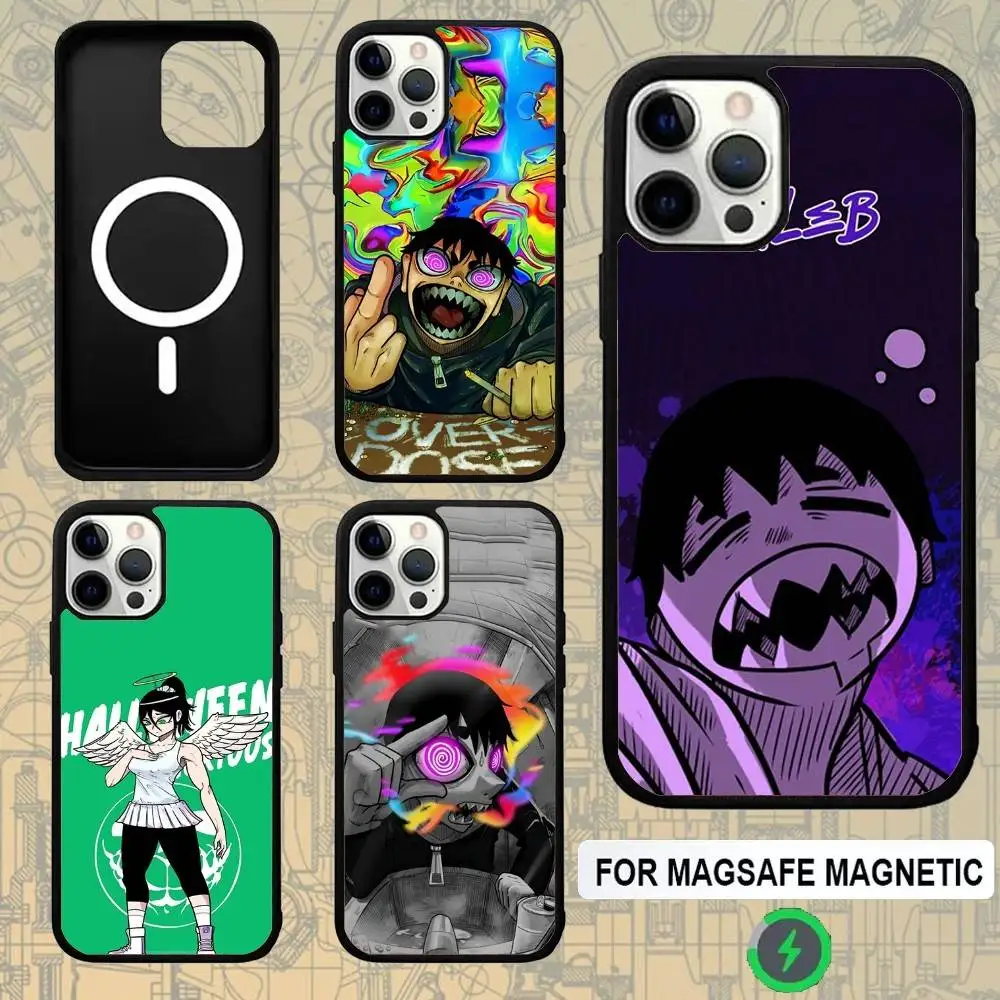 

Anime Sense Life Kaleb For Magsafe Wireless Charger Case For iPhone 15,16,17,13,14,11,12,Pro,Max,Plus,E,Air,Mini Magnetic