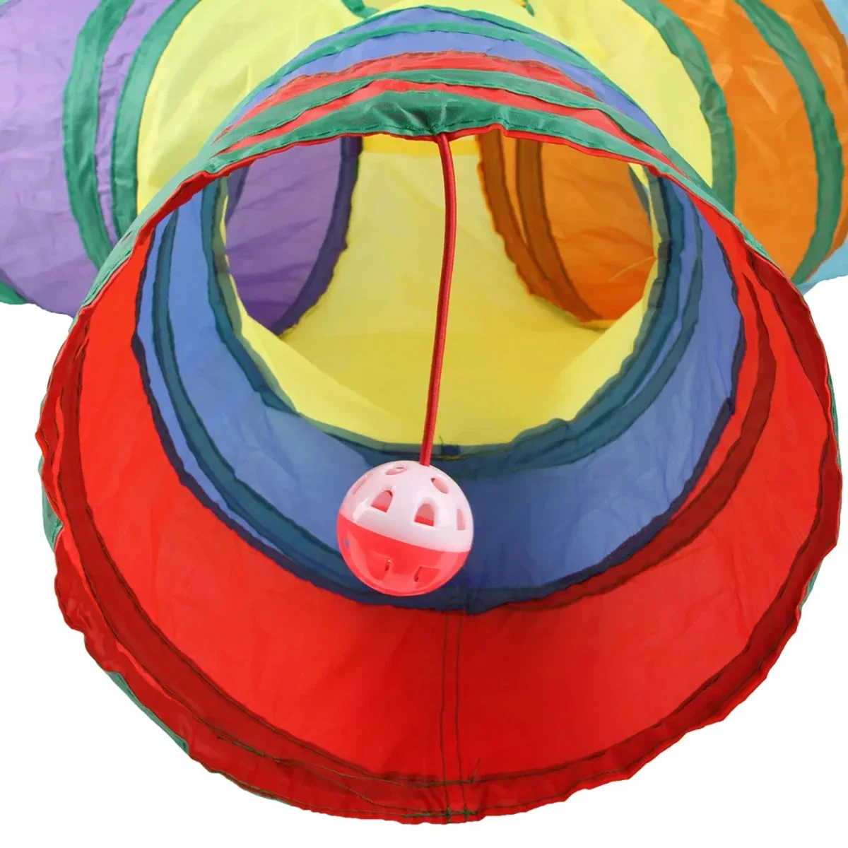 Wear-resistant Cat Play Tunnel Foldable Pet Animal Tunnels with Crinkle Playing Toy for Cats Guinea Pig Rabbits Funny Cat Supply