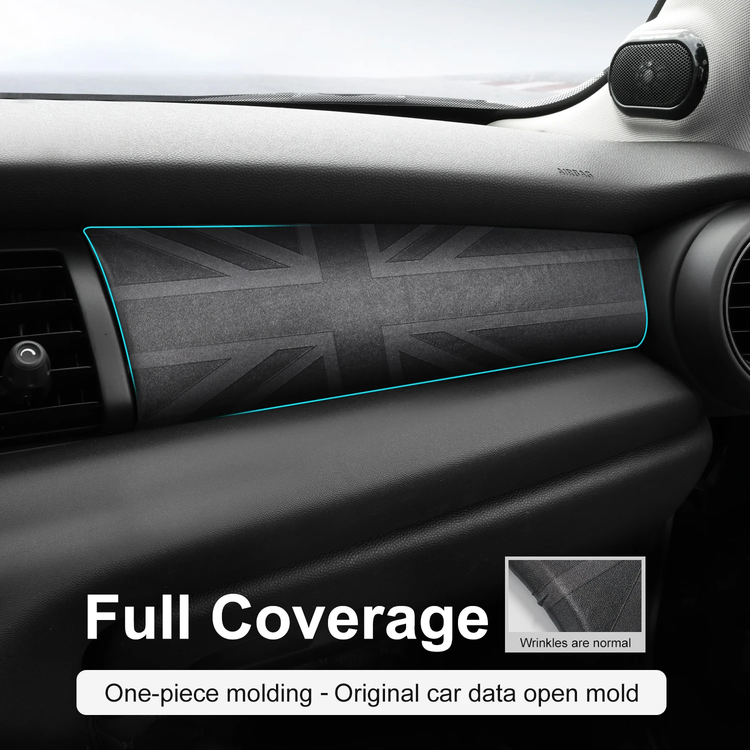 Car Dashboard Decorative Shell ABS Leather For Mini Cooper F55 F56 F57 2014-2021 Center Console Decorative Shell Car Accessories view 3