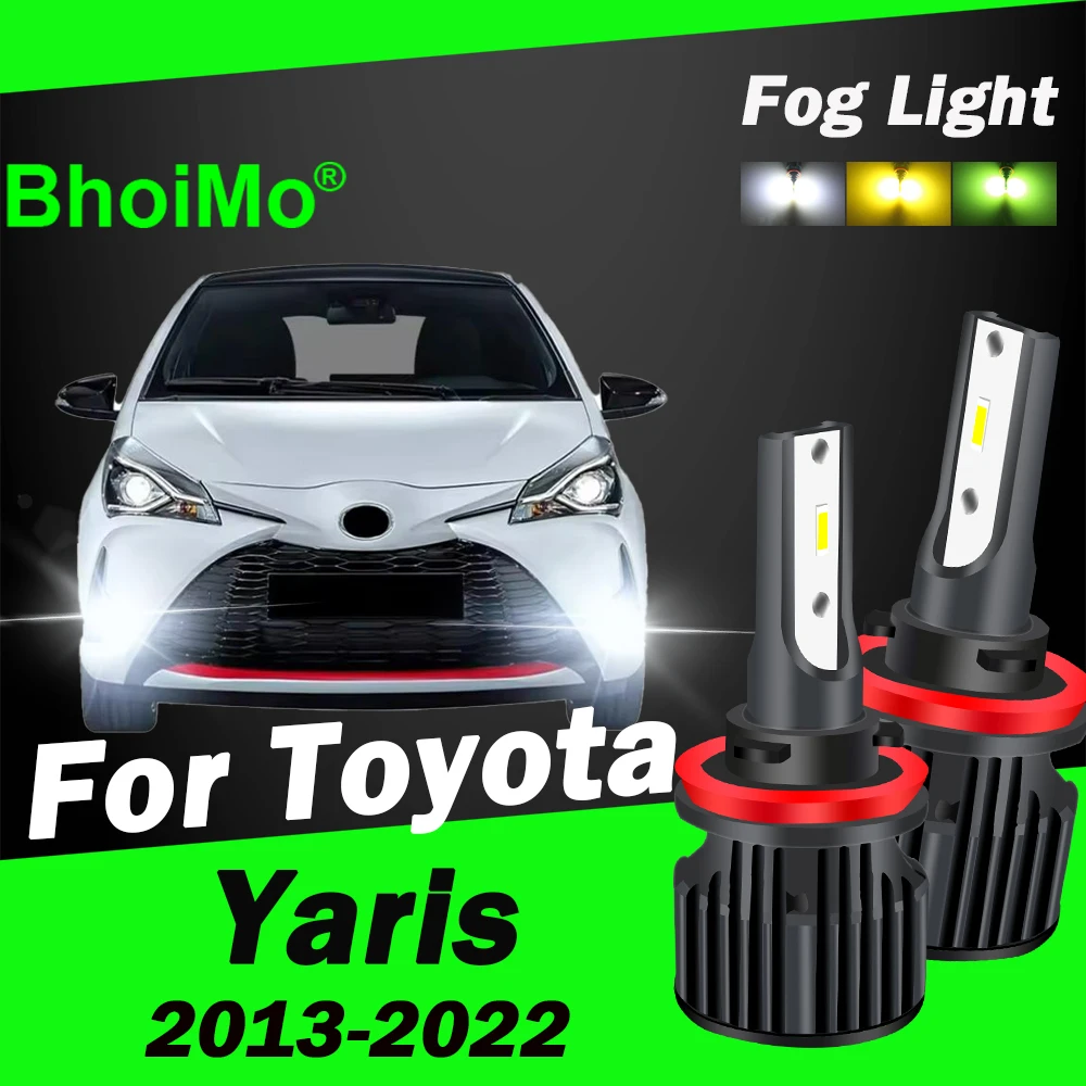 

BhoiMo For Toyota Yaris 2013-2022 Front Fog Light Led Car Bulb 2013 2014 2015 2016 2017 2018 2019 2020 2021 2022 Auto Lamp