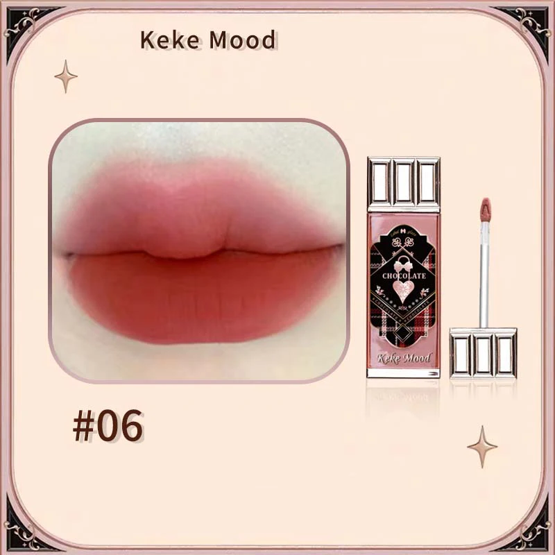 Chocolate Cloud Lip Gloss Matte Velvet Smooth Application Lip Glaze Mousse Braun Rot Flüssiger Lippenstift Make-up Lippentönung Kosmetik – Detail 12
