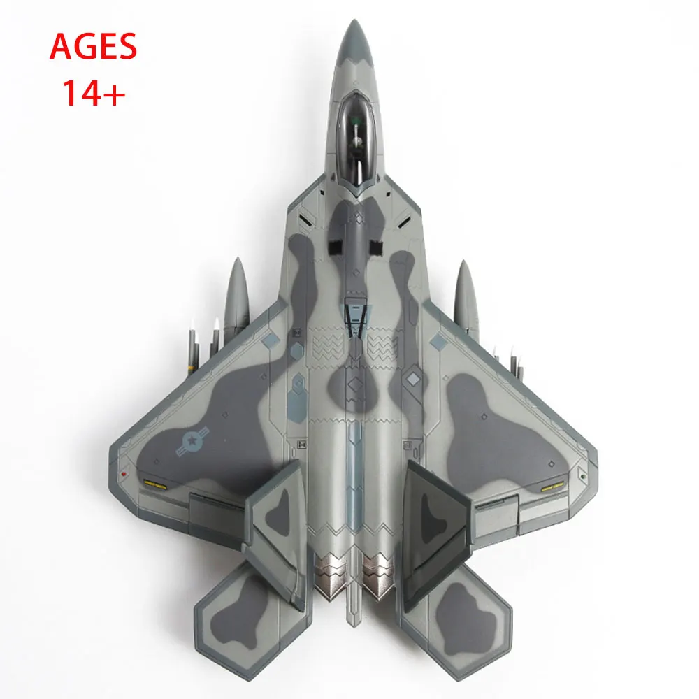 1/72 Scale US Army F-22 F22 Raptor Fighter Military Model For USA Army Air Force Diecast Metal Plane Model Military