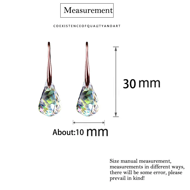 New Vintage Personality Long Dangle Earrings for Women Girls Fashion Rose Gold Color Water Drop Zircon Earrings Jewelry Gifts