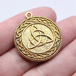 10pcs Charms 28*32mm Celtic Knot Charms Double Side Round Pendant For Jewelry Making DIY Viking Jewelry Findings