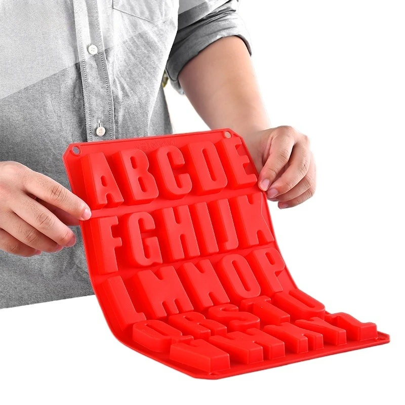 Silicone cake molds, chocolate molds, alphabet DIY ice trays, baking tools