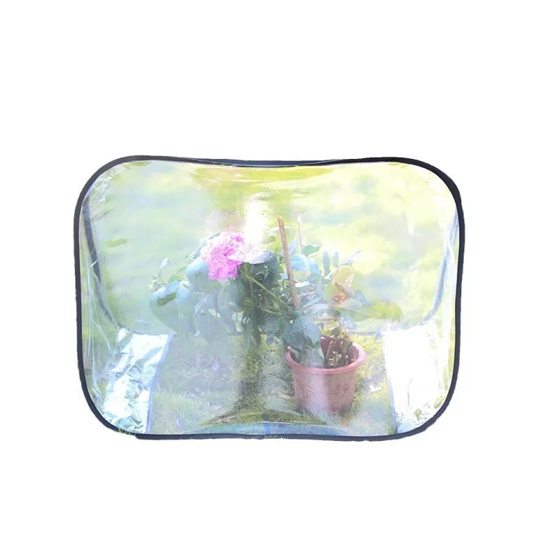 نباتات محمولة قابلة للطي، غطاء شفاف صغير مقاوم للماء، سقيفة زهور خارجية