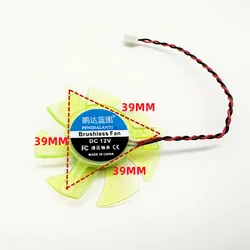 48MM Graphics Card For GT210 430 520 610 ZOTAC Fan Blade 45MM Diameter 39mm Hole Pitch 12V 4pin
