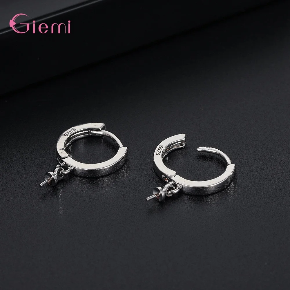 925 Sterling Silver Ear Wire Hoops Loop Earrings For DIY Dangle Earring Jewelry Making Accessories Factory Supplies