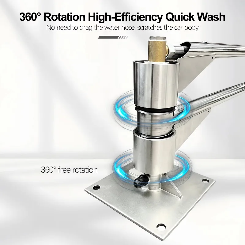 Stainless Steel 360 Degree Rotatable Double Arm 9-layer Sealed Leak-proof High Pressure Car Washing Swing Arm