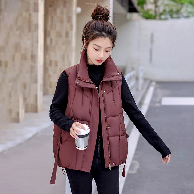 

ort Свободный модный хлопковый жилет на пуху с перьями, женский тюнер, трансграничный, осенне-зимний, цвет на молнии