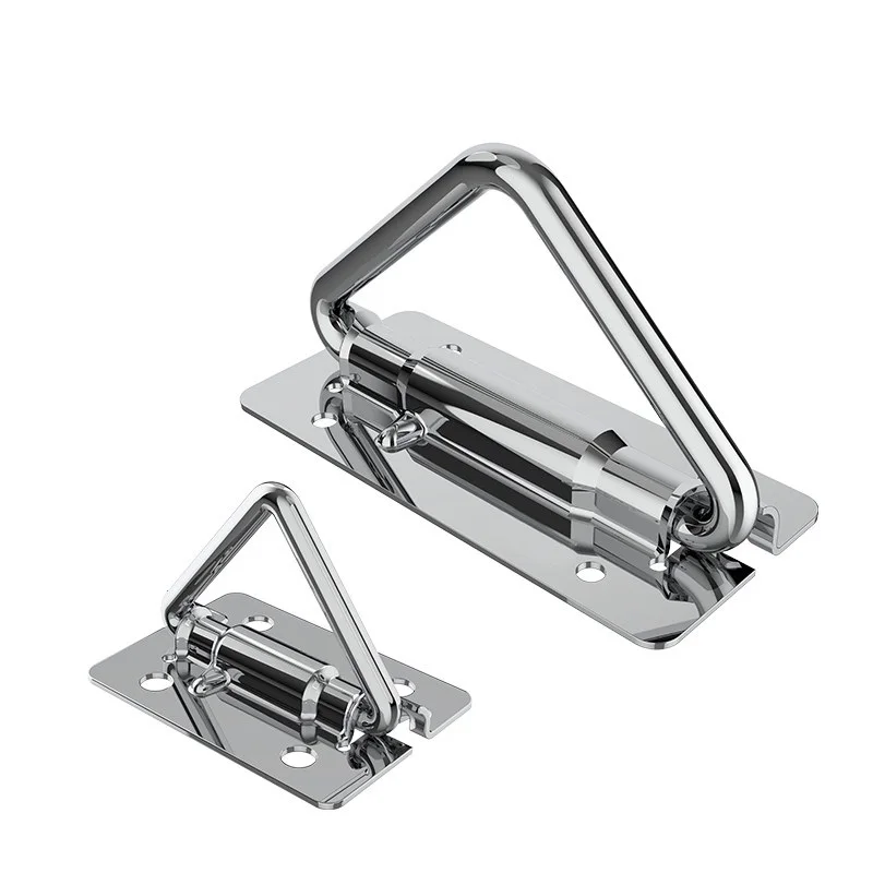 Heavy duty folding spring handle, rolling plastic box handle, D-ring lifting ring, movable pull ring, triangular ring