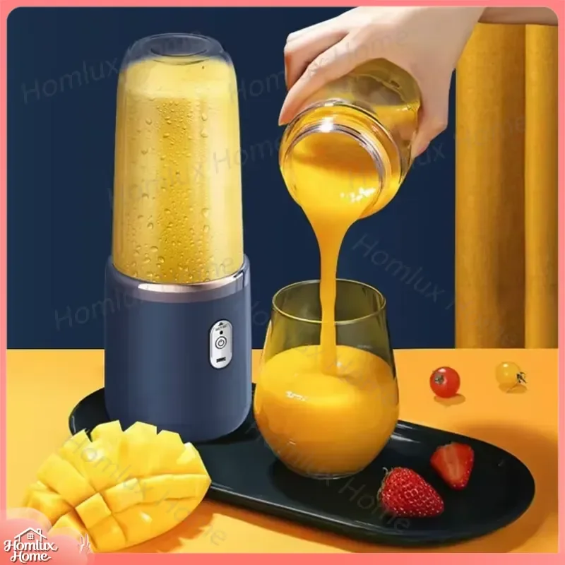 Portable Juicer Cup USB Rechargeable Mini Blender for Smoothies Shakes Fruit Vegetable Self Cleaning Household