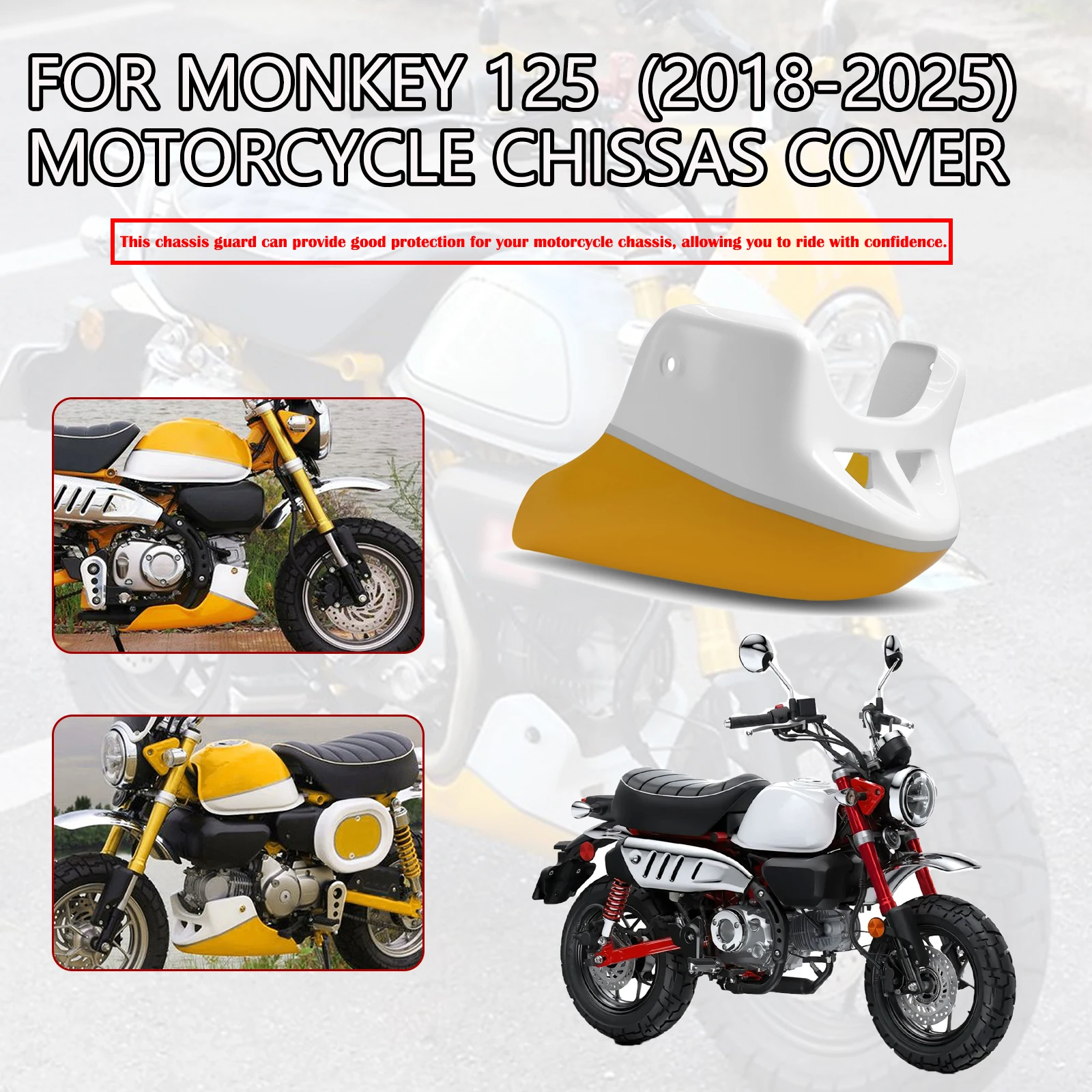 

For Honda MONKEY 125 2024 Motorcycle Belly Pan Protector Lower Engine Chassis Guard Skid Plate Spoiler Cover Monkey125 2018-2025
