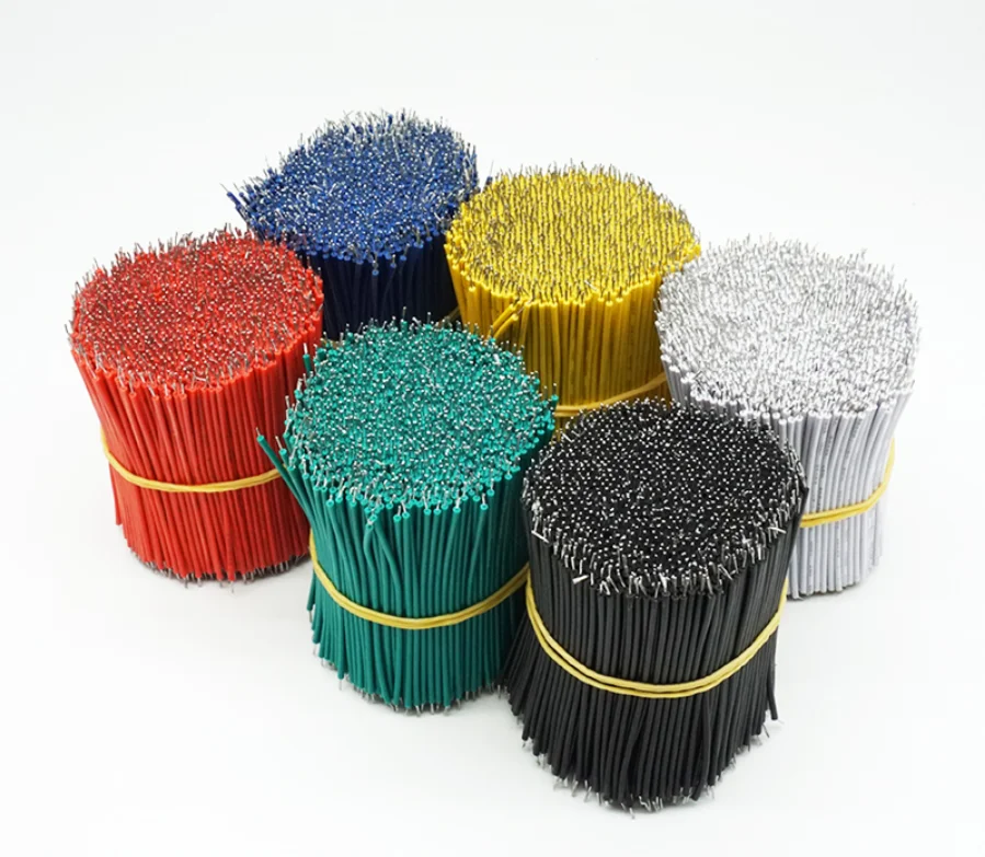 100Pcs Breadboard Jumper Cable Wire 24AWG Tin-Plated PCB Solder Cable Flexible Two Ends PVC Electronic Wire 5-20CM for Arduino