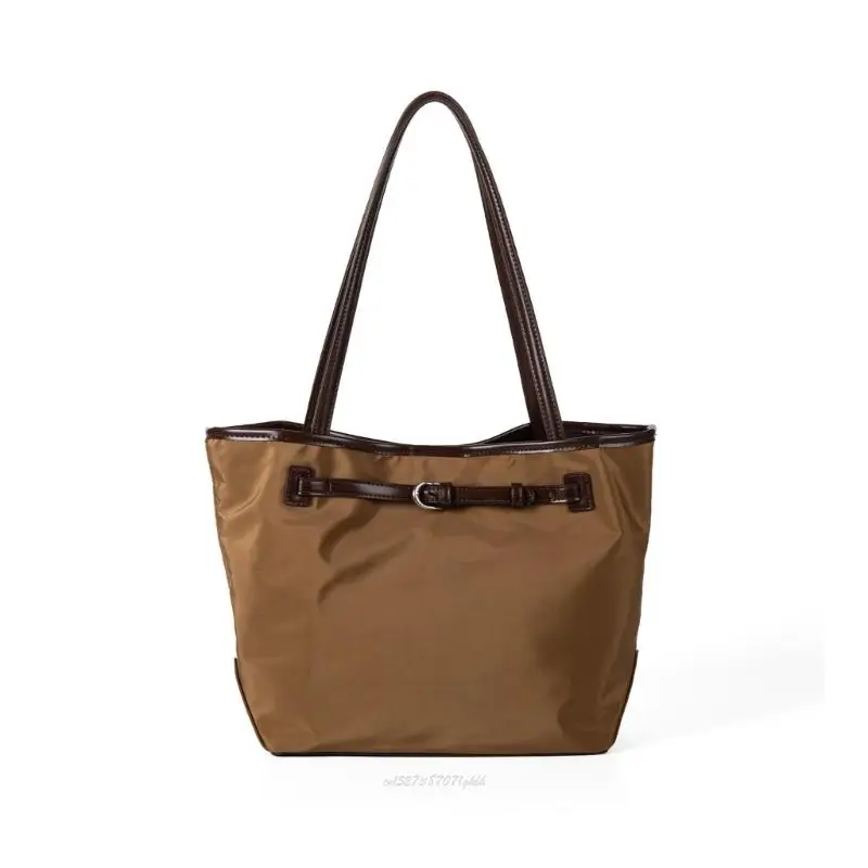 X5XA Practical Nylon Shoulder Bag Ergonomic Handbag Large Underarm Purse for Women