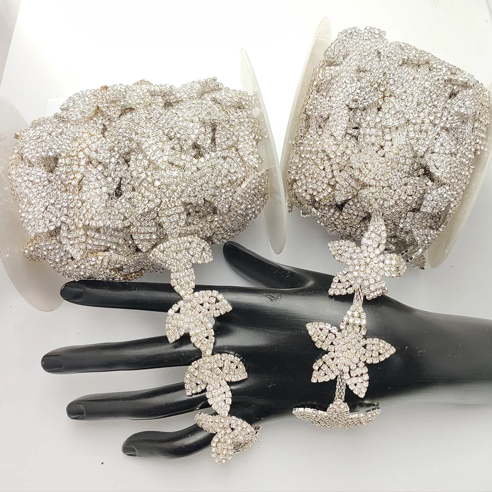

1 Yard Full Diamond Star Style Rhinestone Chain Diy Dress Wedding Accessories For Sewing Decoration On Clothing