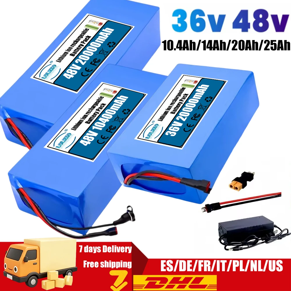 

36V 48V Electric motorcycle Lithium Battery Pack 14,20,25Ah Li ion Battery for motorcycle Scooter Motorcycle with Charger