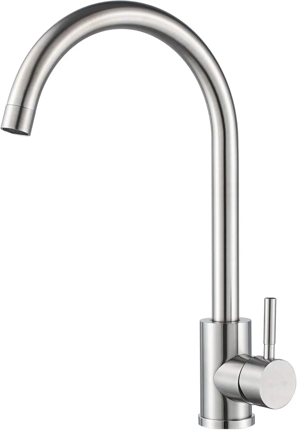 

Single Handle High Arc Kitchen Faucet Stainless Steel Brushed Nickel,Commercial Single Hole Kitchen Sink Faucet,Modern One Hole
