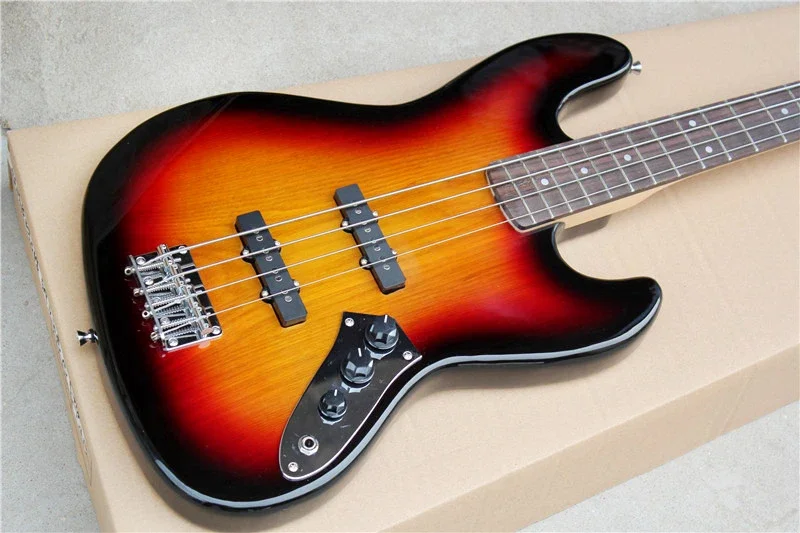 Huiyuan Factory 4 String Electric Bass Guitar Musical Instrument,J Bass,Offer Customize