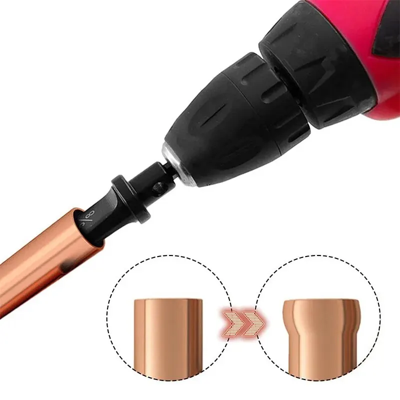 6pc Copper Tube Hole Expander Electric Expansion Head Expansion Mouth Air Conditioner Maintenance Electric Tool Accessory Set