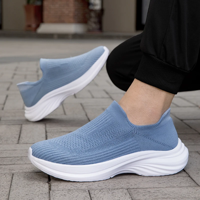 حذاء رجالي أحذية رياضية تنفس شبكة الانزلاق على احذية الجري في الهواء الطلق عدم الانزلاق زوجين الركض التدريب المشي لمسافات طويلة أحذية رياضية