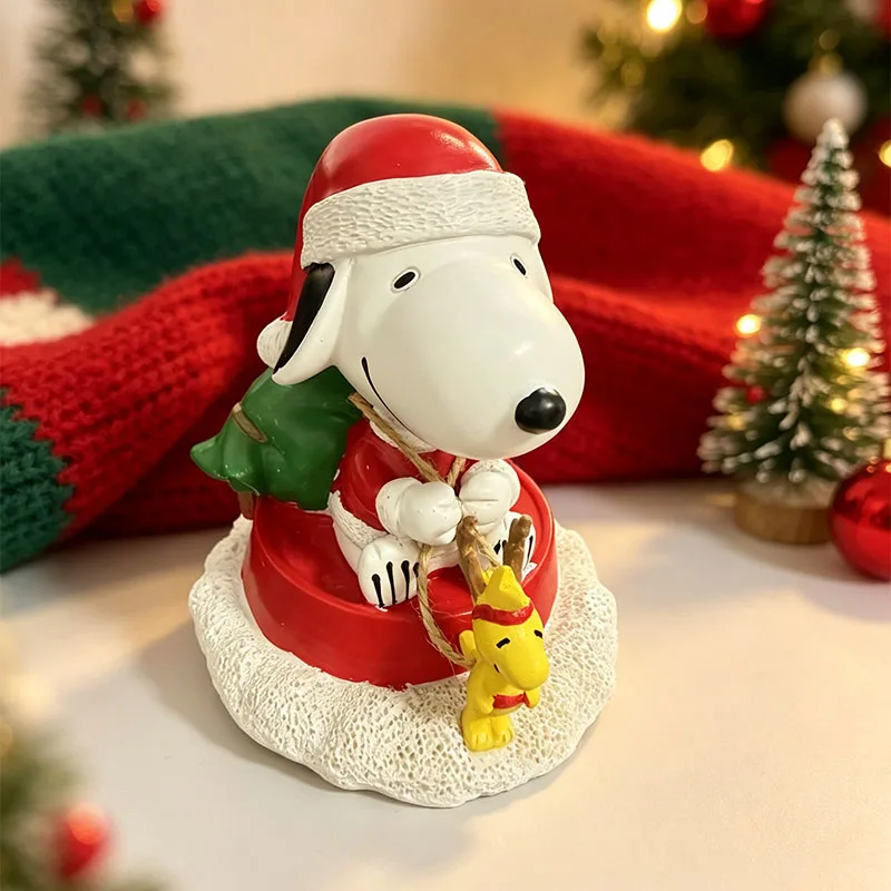 Snoopy Ornament Kawaii Cartoon Snoopy Christmas Theme Series Desktop Ornament For Girls Office Desktop Decoration Home Decoratio