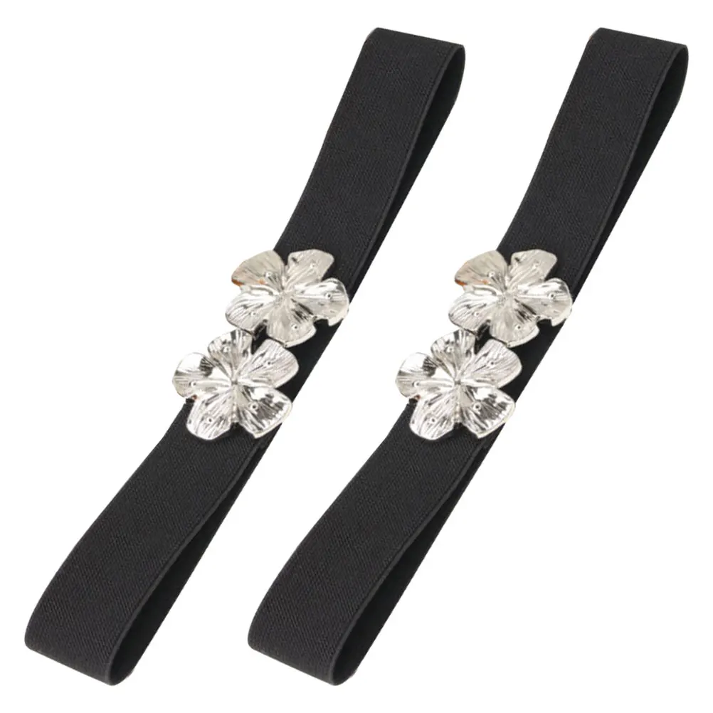 

2Pcs Elastic Waist Belt for Women Wide Beaded Black Bride Plus Size Dress Vintage Cinch Belts Ladies Formal Durability