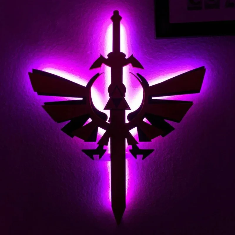 

Anime Legends Zeldas 3D LED Lamp Zeldas Sword Game Prop Kids Bedroom Night Light 16 Colors Remote Hanging Light Wall Decor Gift