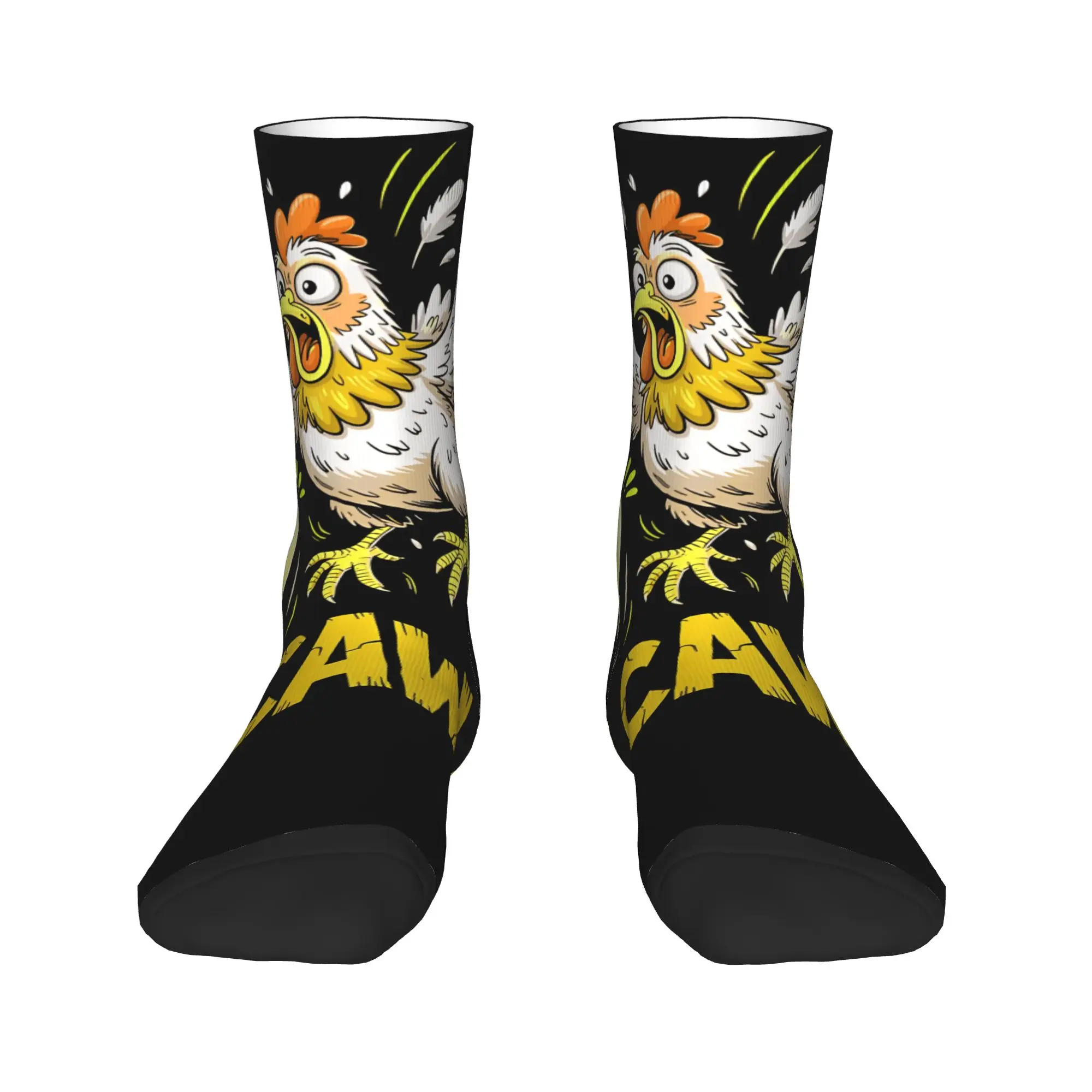 F Caw F الديك مضحك الطيور Fcawf جوارب زوجين الجوارب متوسطة لينة خمر الجوارب الربيع البكتيريا الجرافيك الجوارب هدية عيد ميلاد