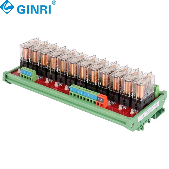 Ginri JR-12L1 DC12V,24V 12  Channels  Relay Module  Interface Relay Block