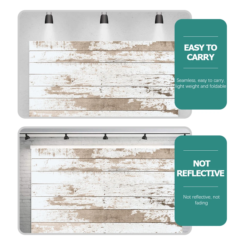 

Retro Decorative Photo Backdrop Old Wood Plank Background Cloth Vintage Wall Backdrop Portable Photography Studio Use Reusable