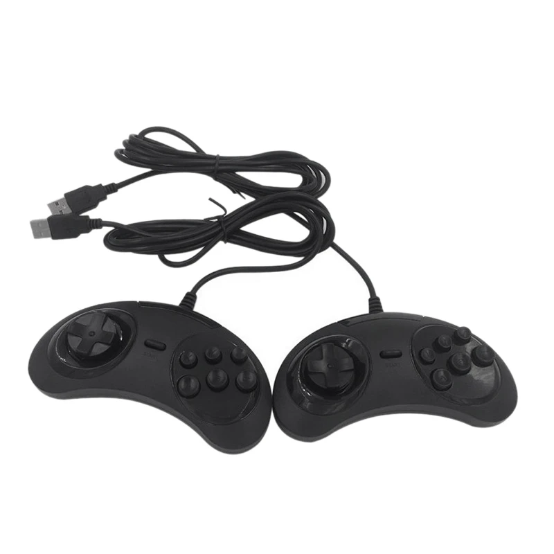 USB Gamepad Game Controller 6 Buttons For SEGA USB Gaming Joystick Holder For PC MAC Mega Drive Gamepads