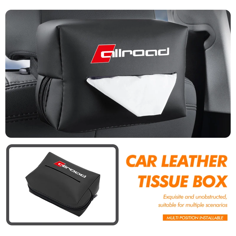 Для Audi 1/2 шт. салонная сумка для салфеток, держатель для салфеток на спинку сиденья, аксессуары Quattro RS Sline ABT TT SQ3 SQ4 SQ5 SQ6