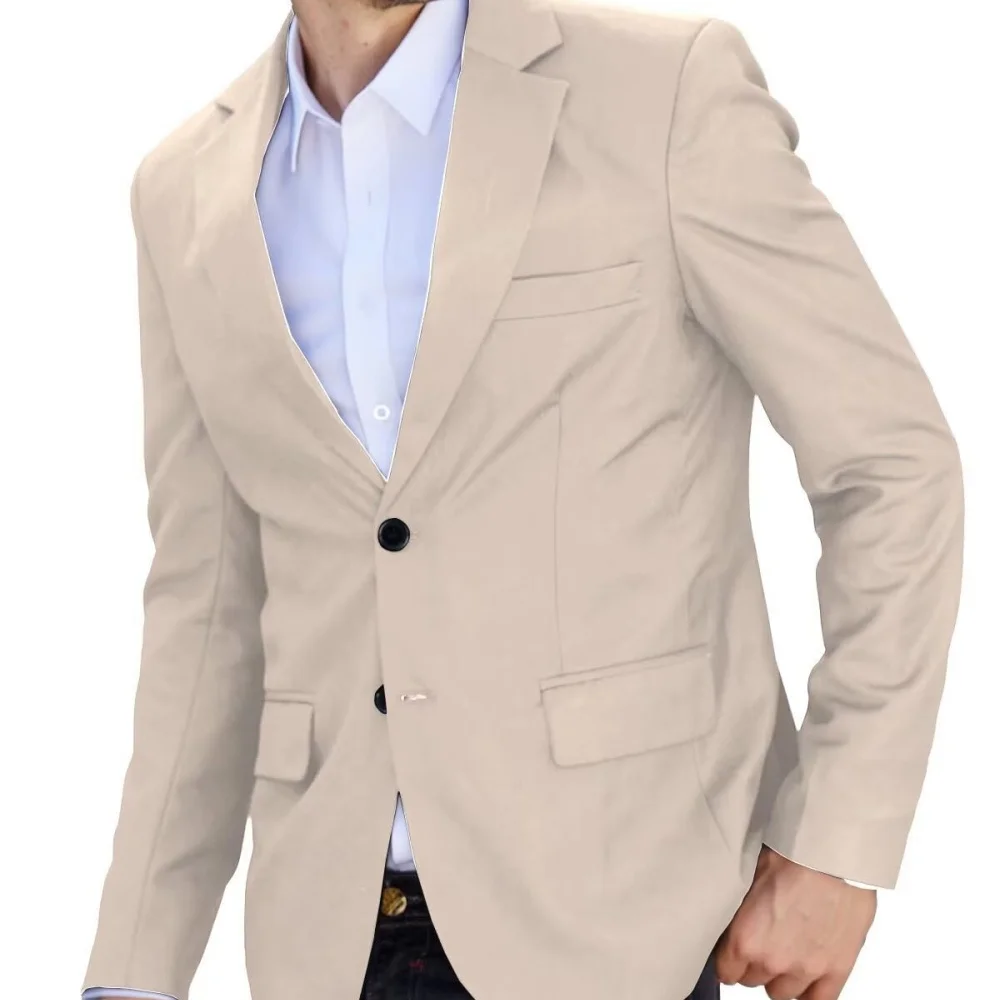 

Men's Solid Style Blazer Smart Casual Wedding Business Tuxedo Jacket Formal Men's Best Man Smart Dress Suit Jacket