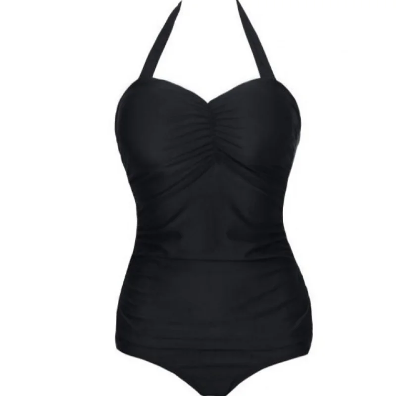 

Women's popular one-piece swimsuit, conservative, fashionable, high-end, vintage beach swimwear style