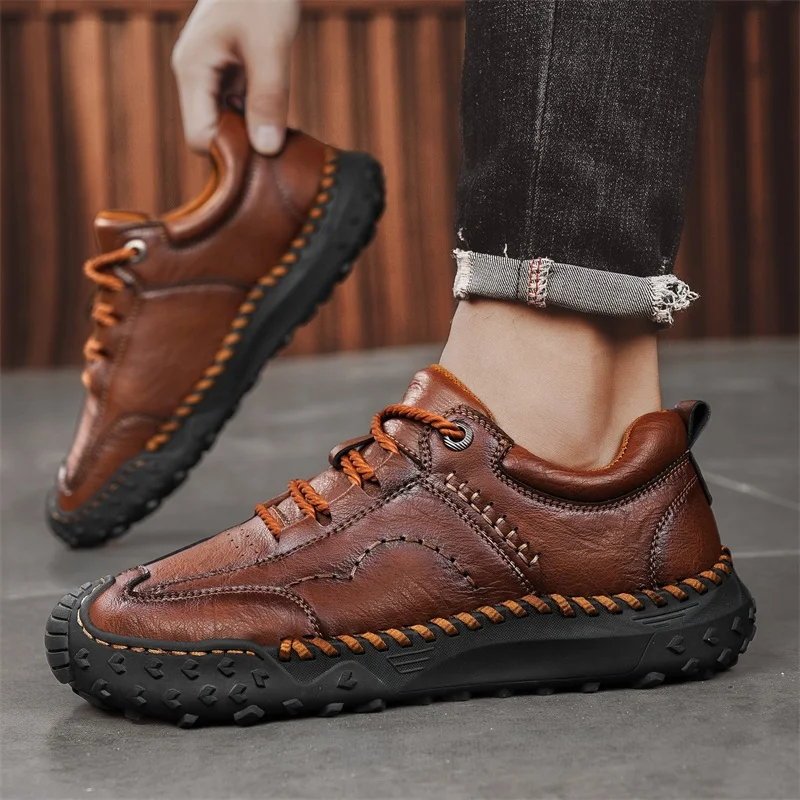 

2025 New Trendy Comfortable Breathable Outdoor Fashion Large Handcrafted Casual Men's Shoes Quality