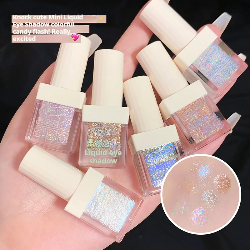 อายแชโดว์ชนิดน้ํา เลื่อมหมี กลิตเตอร์สีชมพู นักเรียน นางเงือก เลื่อม อายแชโดว์เลื่อมเงา