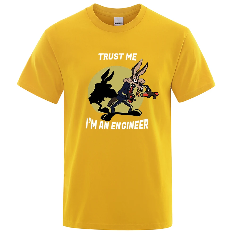 Summer Men T Shirt Trust Me Im An Engineer Cotton T-Shirt Vintage Round Neck Engineering Tees Casual Oversized Man Clothing