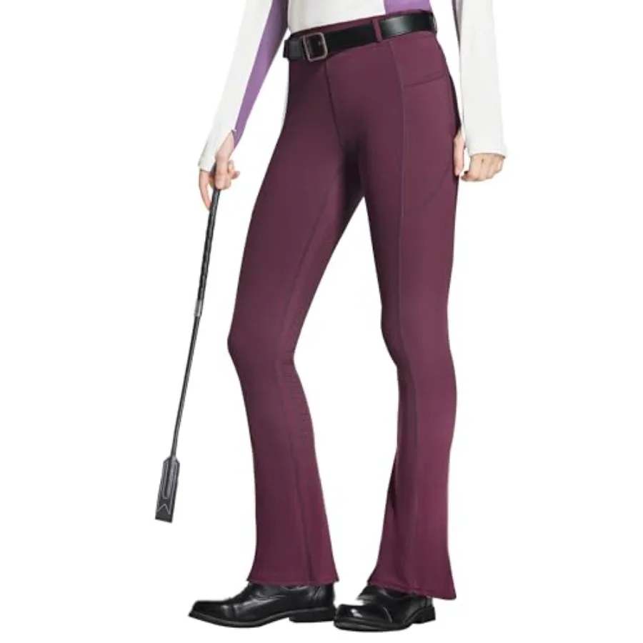 

FitsT4 Sports Women's Full Seat Horse Riding Pants Bootcut Riding Tights with Pockets Equestrian Breeches for Women