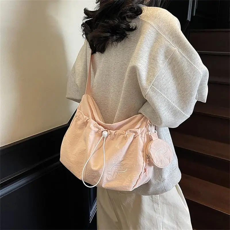 

Trendy Women Commuter Bag Large Capacity Pleated Shoulder Bag With A Small Coin Purse Girly Fashion Tote Bag Crossbody Bag Gifts