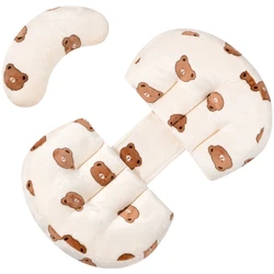 Almohadas embarazo con estampado oso, almohada maternidad soporte para espalda y vientre mujeres